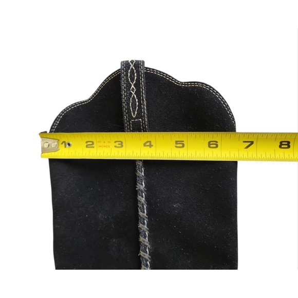 Patricia Nash Boots Black Suede Bergamo Pull On Cowboy Western Rodeo Women's 8 - Picture 10 of 11